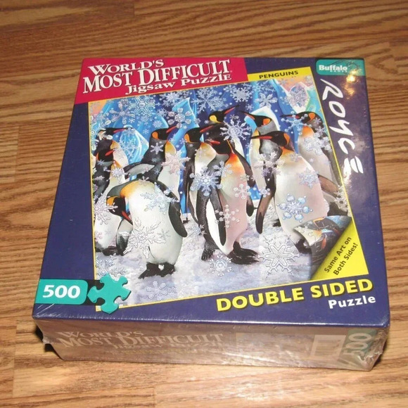 World’s Most Difficult Jigsaw Puzzle Penguins Double Sided Puzzle~SEALED - Picture 1 of 2